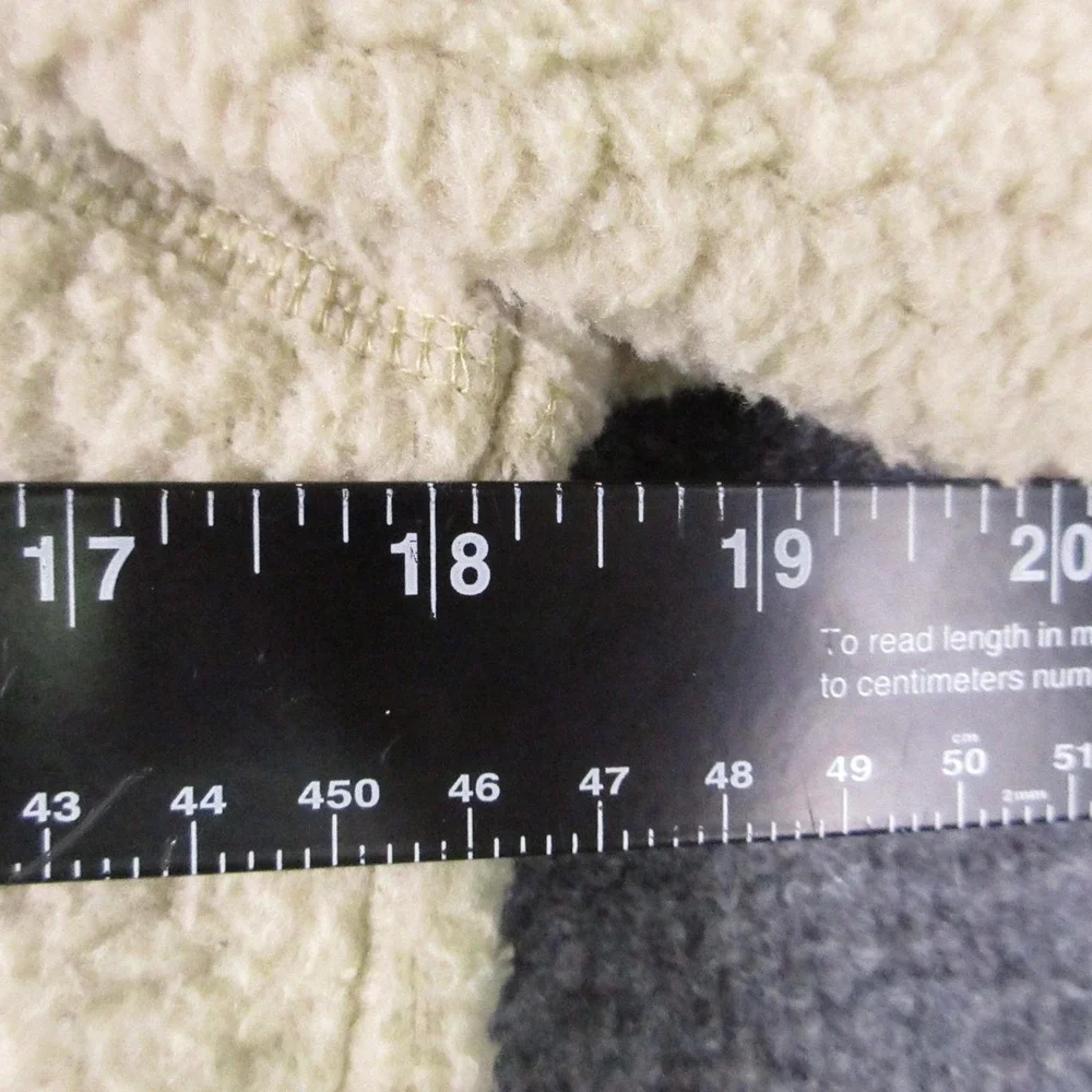 Patagonia Jacket Kids XL 14 Beige Sherpa Fleece Full Zip Pockets Winter Outdoor